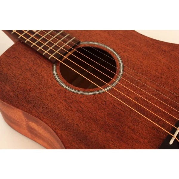 cort ad mini m open pore standard series 3/4 mini body full mahogany travel acoustic guitar