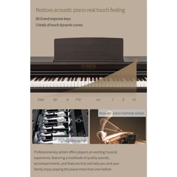 flykeys lk 03s 88 keys digital piano electric piano beginner [exam grade / master grade]