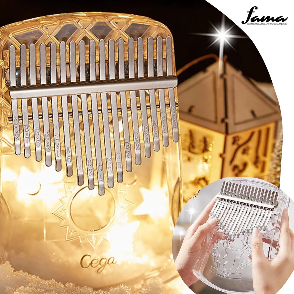 crystal transparent 17 keys kalimba body thumb piano