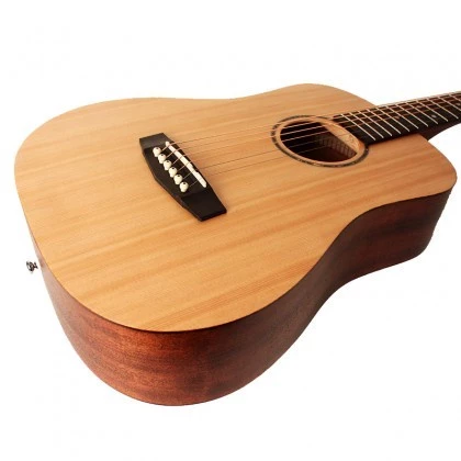 cort ad mini op open pore standard series 3/4 size mini body travel acoustic guitar come with gigbag