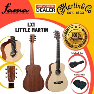 martin lx1 little martin solid sitka spruce top acoustic guitar with padded gig bag