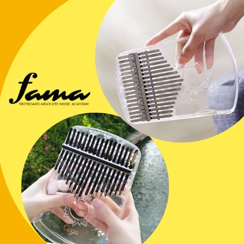 crystal transparent 17 keys kalimba body thumb piano