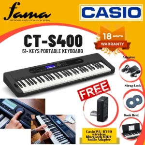 casio ct s400 61 keys ultra portable arranger keyboard (casiotone / cts400 / ct s400)