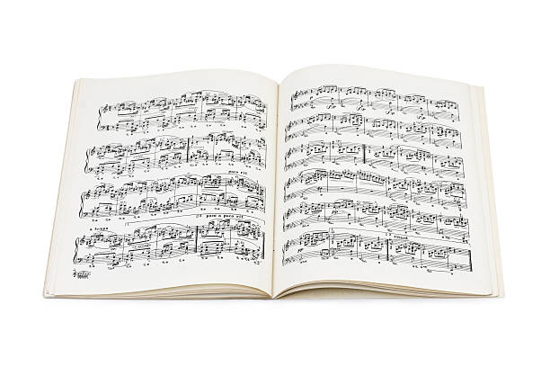 music sheet isolated on white background