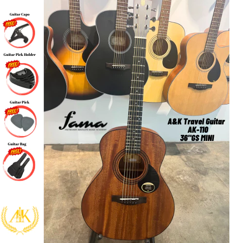 a&k acoustic guitar ak 110 36inch travel guitar