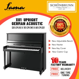 schönbrunn xo1 new upright german acoustic piano (xo 1 / xo 1 / schonbrunn)