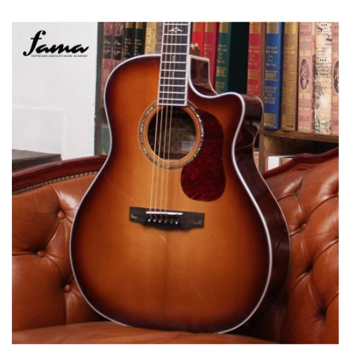 cort gold a8 full solid acoustic guitar with bag light burst with fishmen pickup