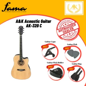 a&k acoustic guitar ak 320c 41'' full size acoustic guitar