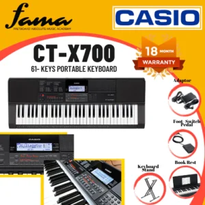 casio ct x700 61 key portable keyboard with bench & pedal