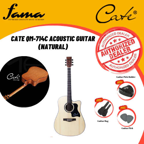 cate qm 714c acoustic guitar (natural)cate qm 714c acoustic guitar (natural)
