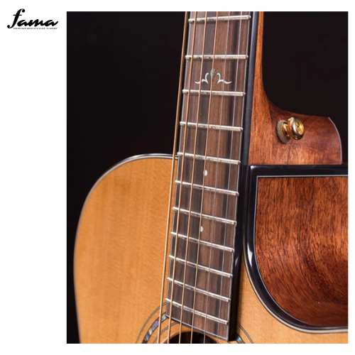cort gold a6 full solid acoustic guitar with fishman® flex blend th tuner and internal microphone