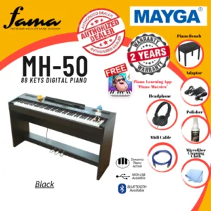 mayga mh 50 new 88 key digital piano with bluetooth function and powerful recording and playback system