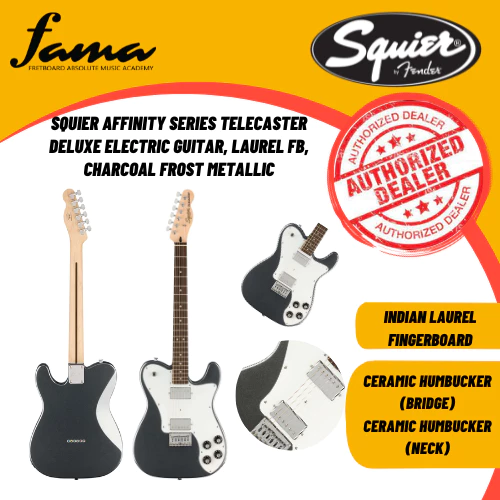squier affinity series telecaster deluxe electric guitar, laurel fb