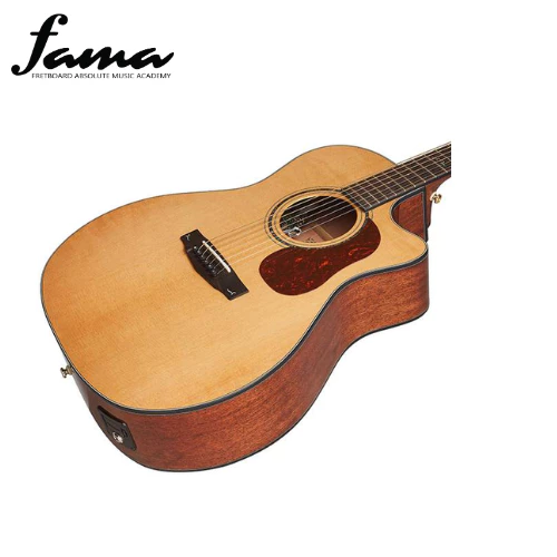 cort gold a6 full solid acoustic guitar with fishman® flex blend th tuner and internal microphone