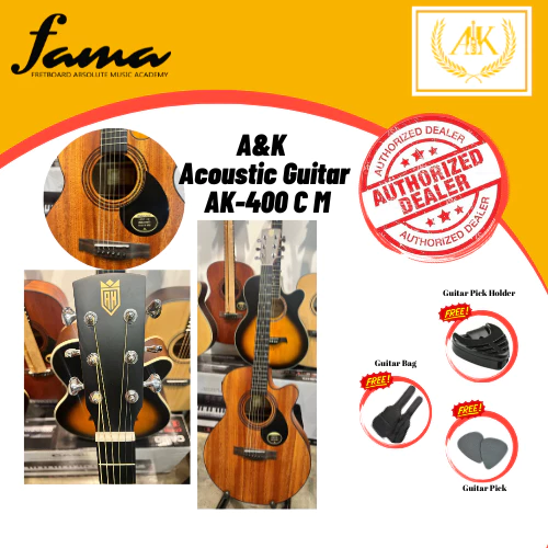 a&k acoustic guitar ak 400 c m