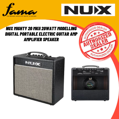 nux mighty 20 mkii 20watt modelling digital portable electric guitar amp amplifier speaker