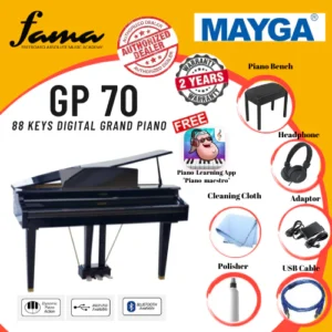 mayga gp 70 new 88 key digital grand piano with bluetooth function and powerful recording and playback system