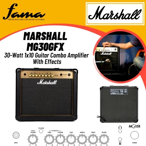 marshall mg30gfx 30 watt 1x10 guitar combo amplifier with effects