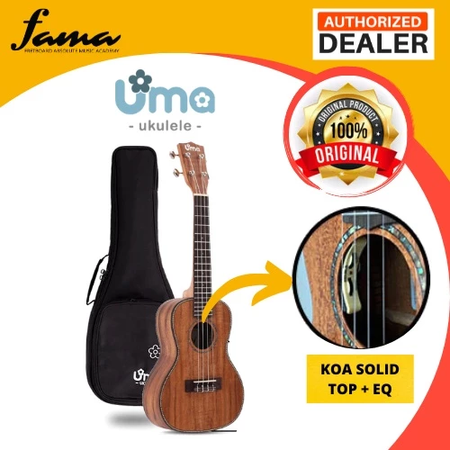uma ukulele 26' tenor acacia koa solid top + eq uma uk 15st uma ukulele 26' tenor acacia koa solid top + eq uma uk 15st