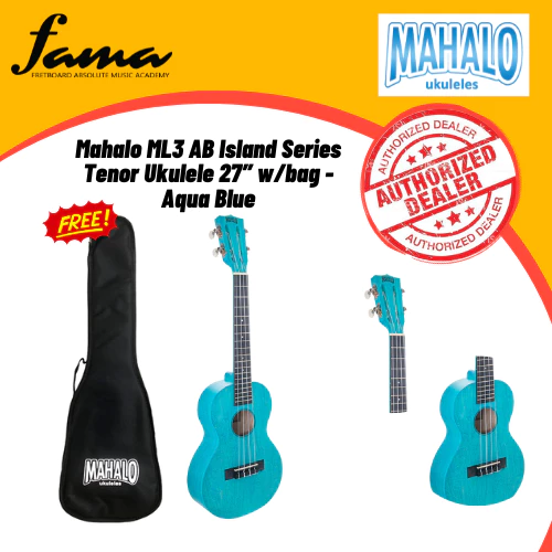 mahalo ml3 island series tenor ukulele 27” w/bag mahalo ml3 island series tenor ukulele 27” w/bag