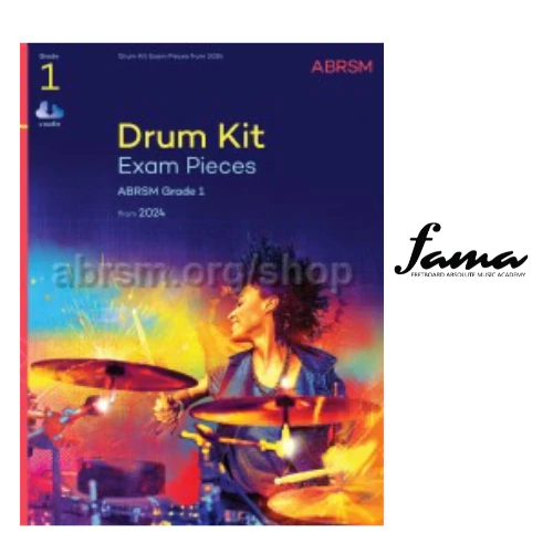 abrsm drum kit exam pieces from 2024 grade 1