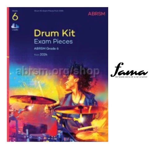abrsm drum kit exam pieces from 2024 grade 6