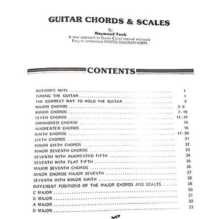 guitar chords and scales by raymond teoh (guitar chords scales book / guitar book beginner)