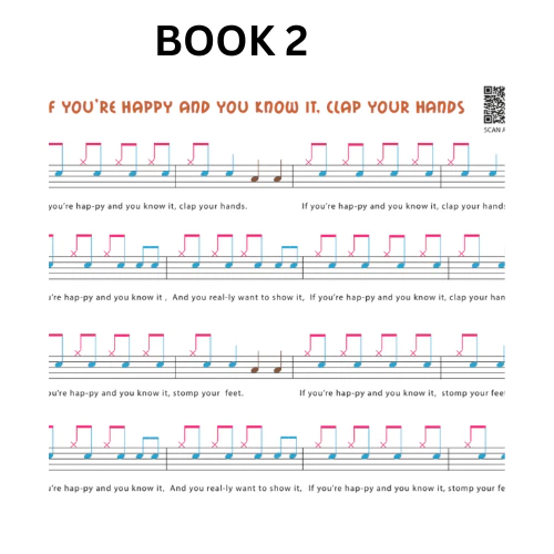 my kid’s drummer book 1 & book 2 groove start from young dynamic publication for young age