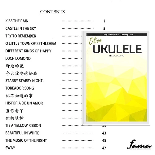 olive ukulele with hannah h ng easy melody ukulele book learning series