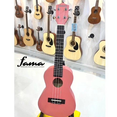 ukunili ukulele 23” inch concert pink (matte), perfect for beginner nl 24 m
