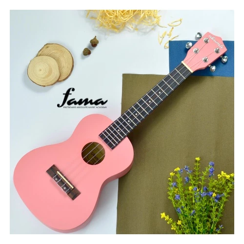 ukunili ukulele 23” inch concert pink (matte), perfect for beginner nl 24 m