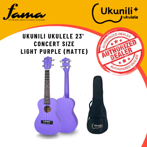 ukunili ukulele 23” inch concert pink (matte), perfect for beginner nl 24 m