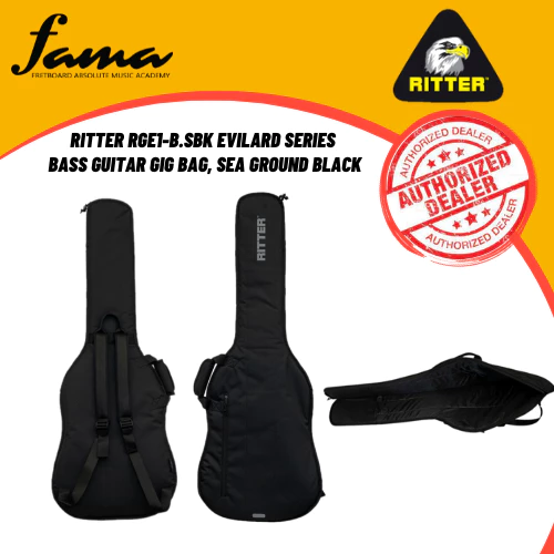 ritter rge1 b.sbk evilard series bass guitar gig bag, sea ground black