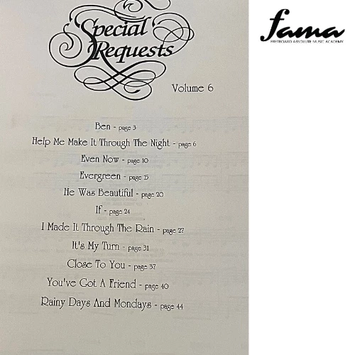 special requests volume 6 piano & solo arrangement