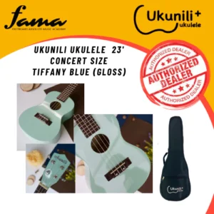 ukunili ukulele concert 23' tiffany blue (gloss) with free gifts