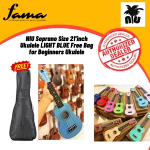 niu soprano size 21'inch ukulele for beginners w free bag