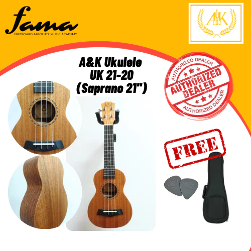 a&k 21" soprano ukulele ak uk 21 20 ( 21inch) 21寸尤克里里
