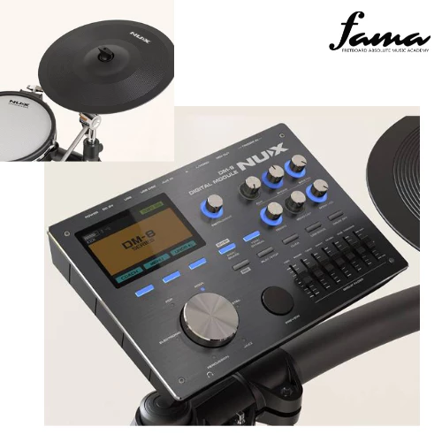nux dm 8 5 piece professional digital electronic drum set with remo mesh head (dm8 dm 8)
