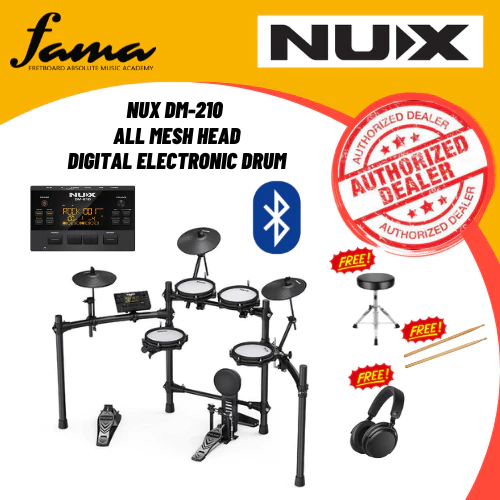 nux dm 210 all mesh head digital electronic drum basic package