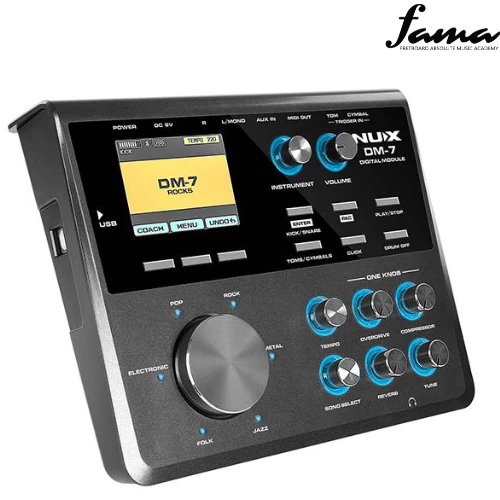 nux dm 7 5 piece digital electronic drum set with mesh head