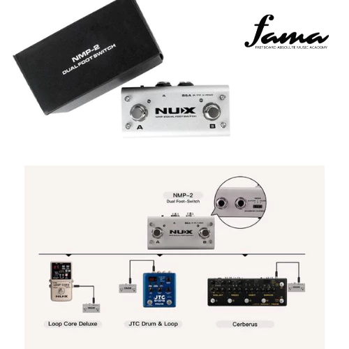 nux nmp 2 dual foot switch universal controller for keyboard, modules and effect pedals