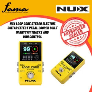 nux loop core stereo electric guitar effect pedal looper built in rhythm tracks and midi control