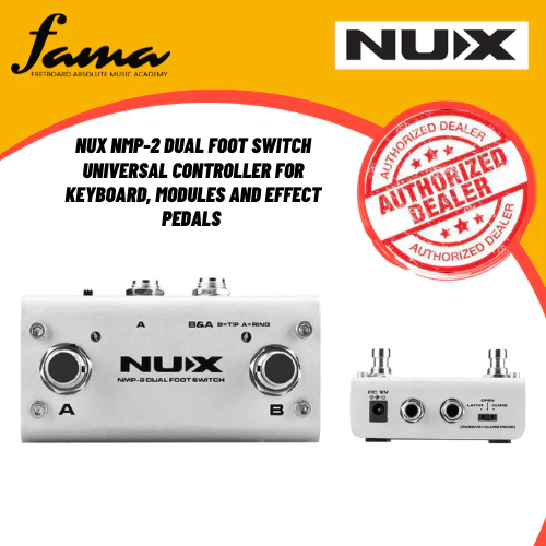 nux nmp 2 dual foot switch universal controller for keyboard, modules and effect pedals