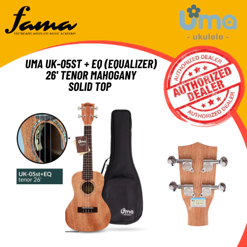 uma uk 05st + eq (equalizer) 26' tenor mahogany solid top
