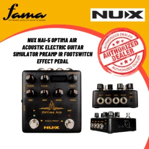 nux nai 5 optima air acoustic electric guitar simulator preamp ir footswitch effect pedal