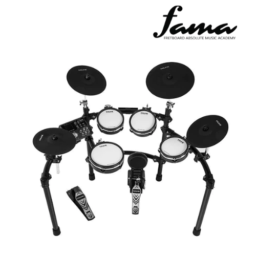 nux dm 7x 5 piece full mesh digital electronic drum set head by remo