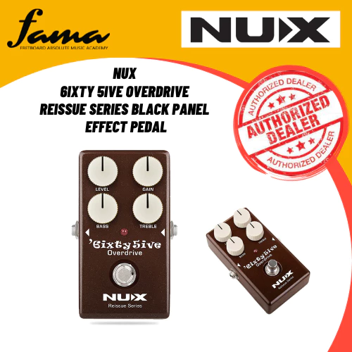 nux 6ixty 5ive overdrive reissue series black panel effect pedal