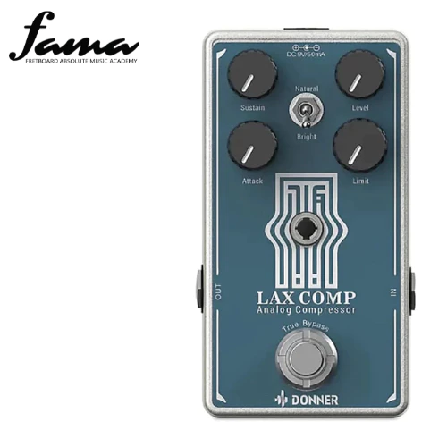 donner lax comp compressor guitar pedal classic peak limiter style compressor true bypass
