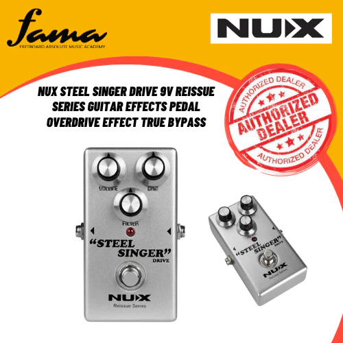 nux steel singer drive 9v reissue series guitar effects pedal overdrive effect true bypass