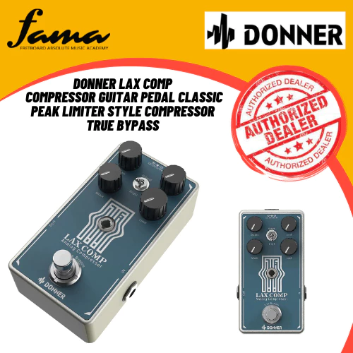 donner lax comp compressor guitar pedal classic peak limiter style compressor true bypass